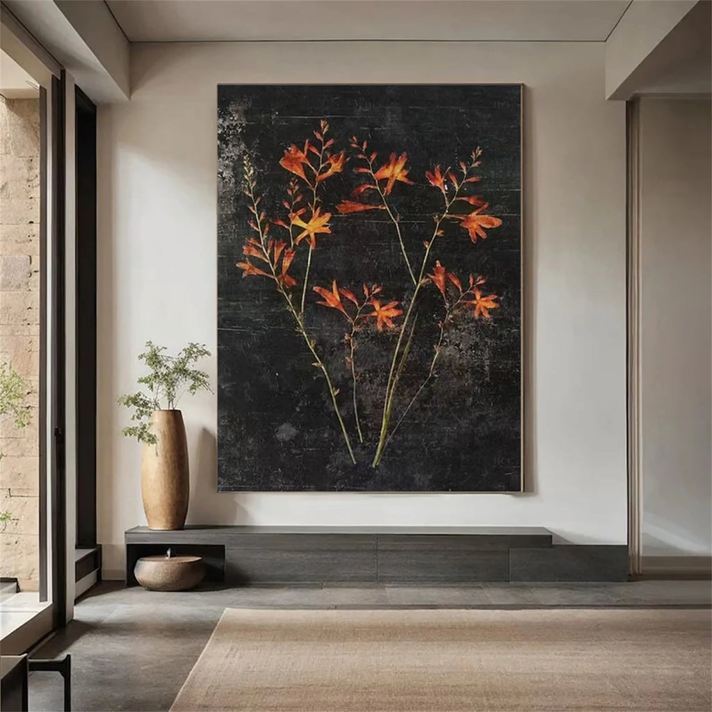 Ember Night Wildflower Painting