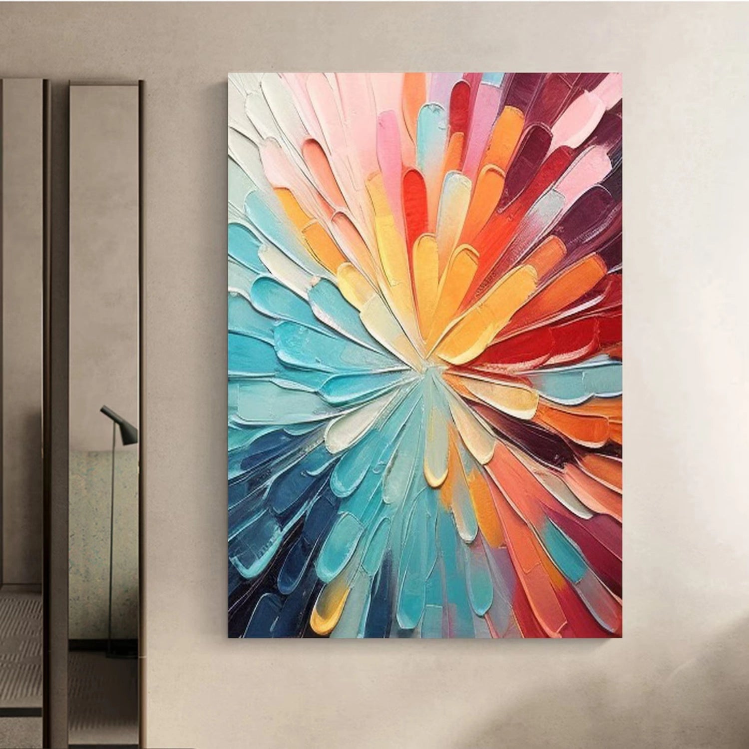 Radiant Prism Bloom Abstract Painting