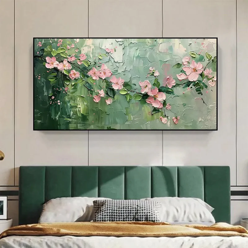Pink Blossom Textured Painting