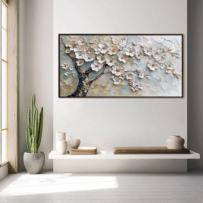 Blooming Textured Floral Painting
