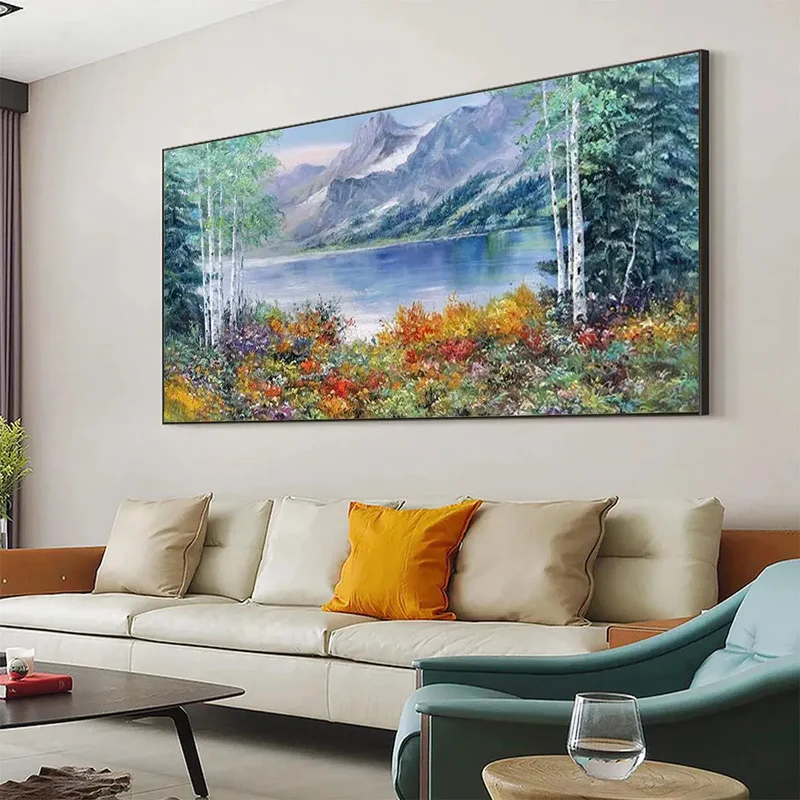 Mountain Lake Landscape Painting