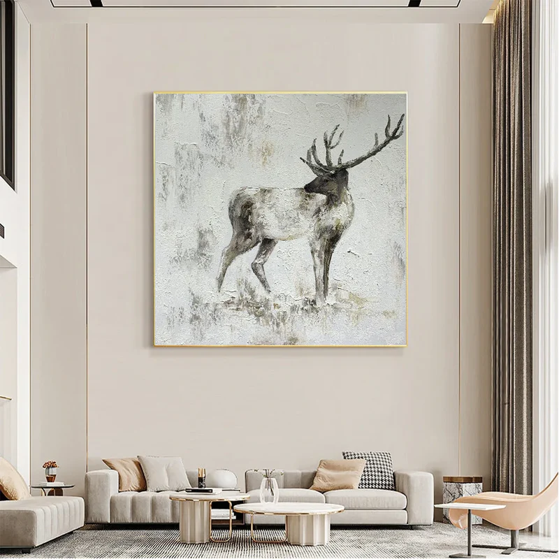 Whispering Elk Textured Painting