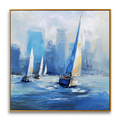 Modern Blue Sailing Oil Painting #ART64