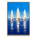 Minimalist Blue Sailboat Painting #ART65