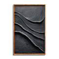 Black Textured Abstract Painting #ART66