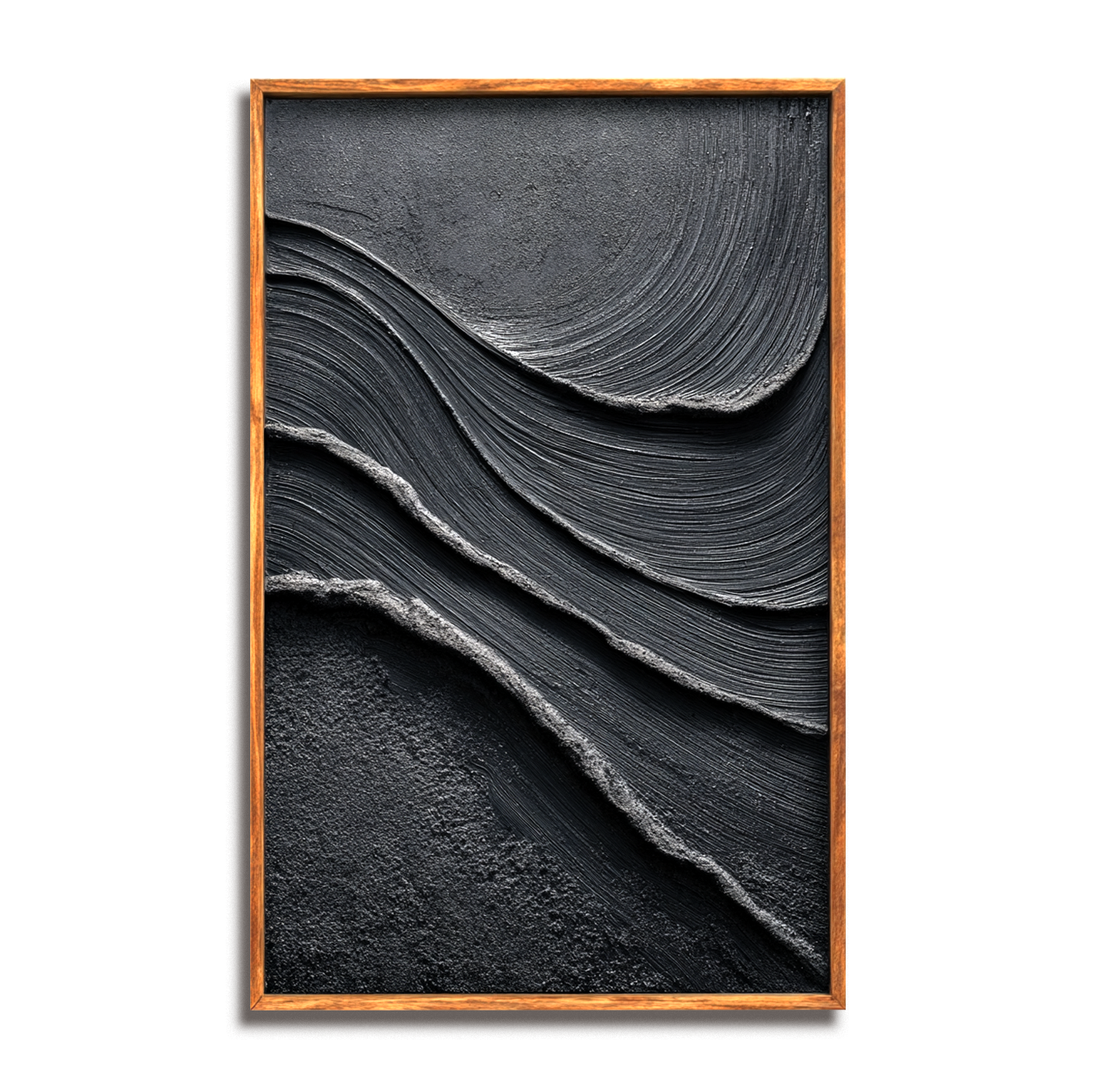 Black Textured Abstract Painting #ART66