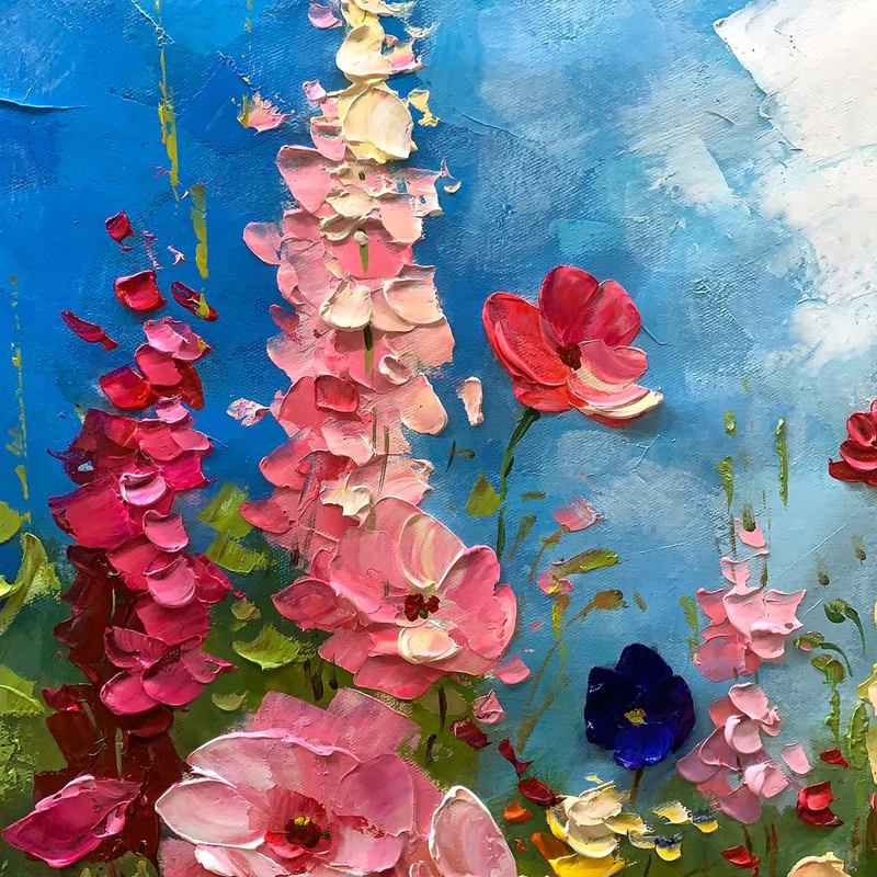 Bloom Symphony Floral Oil Painting #AR040-2