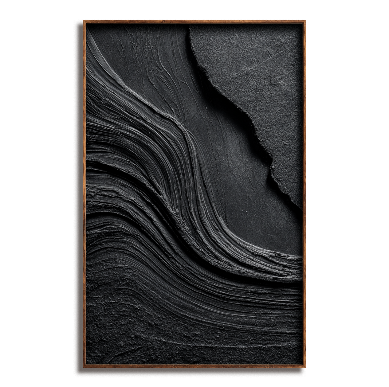 Black Minimalist Textured Painting #ART68