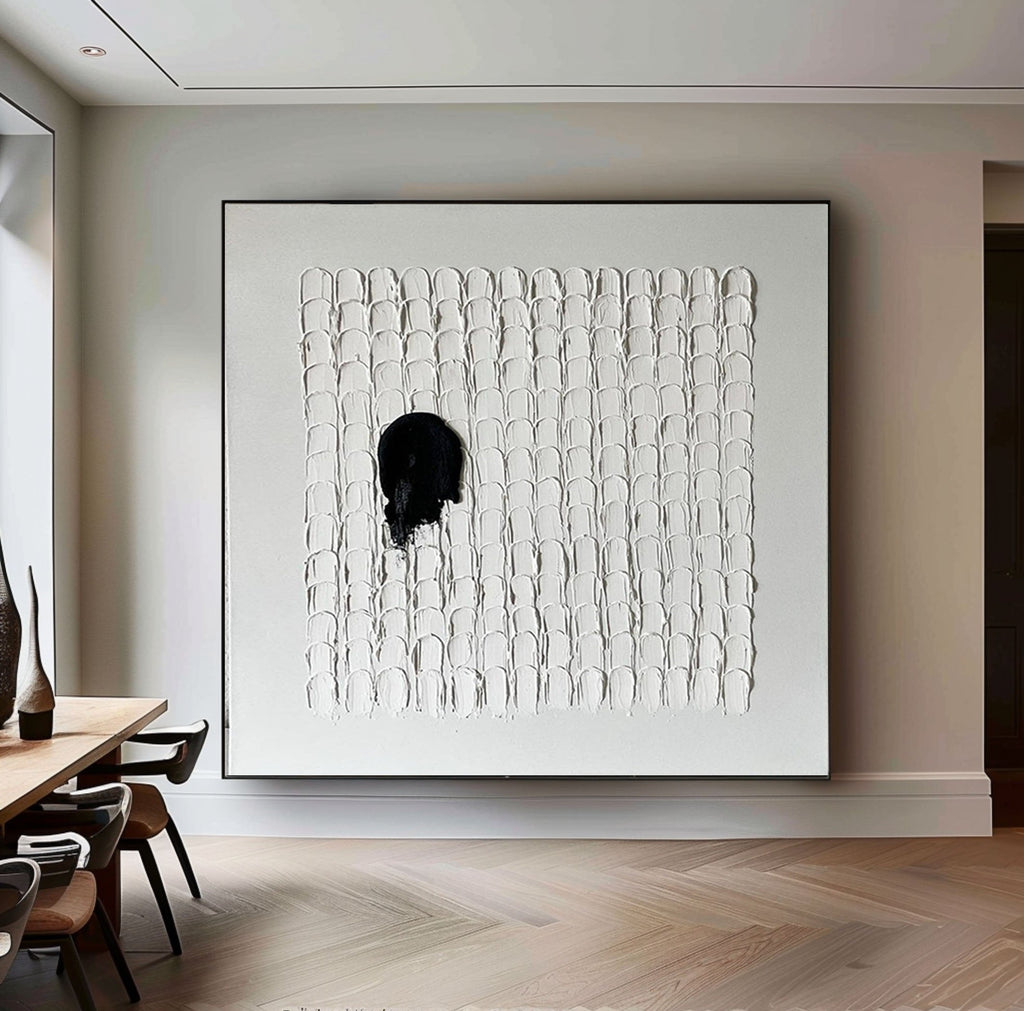 Monochrome Contrast Minimal Texture Painting