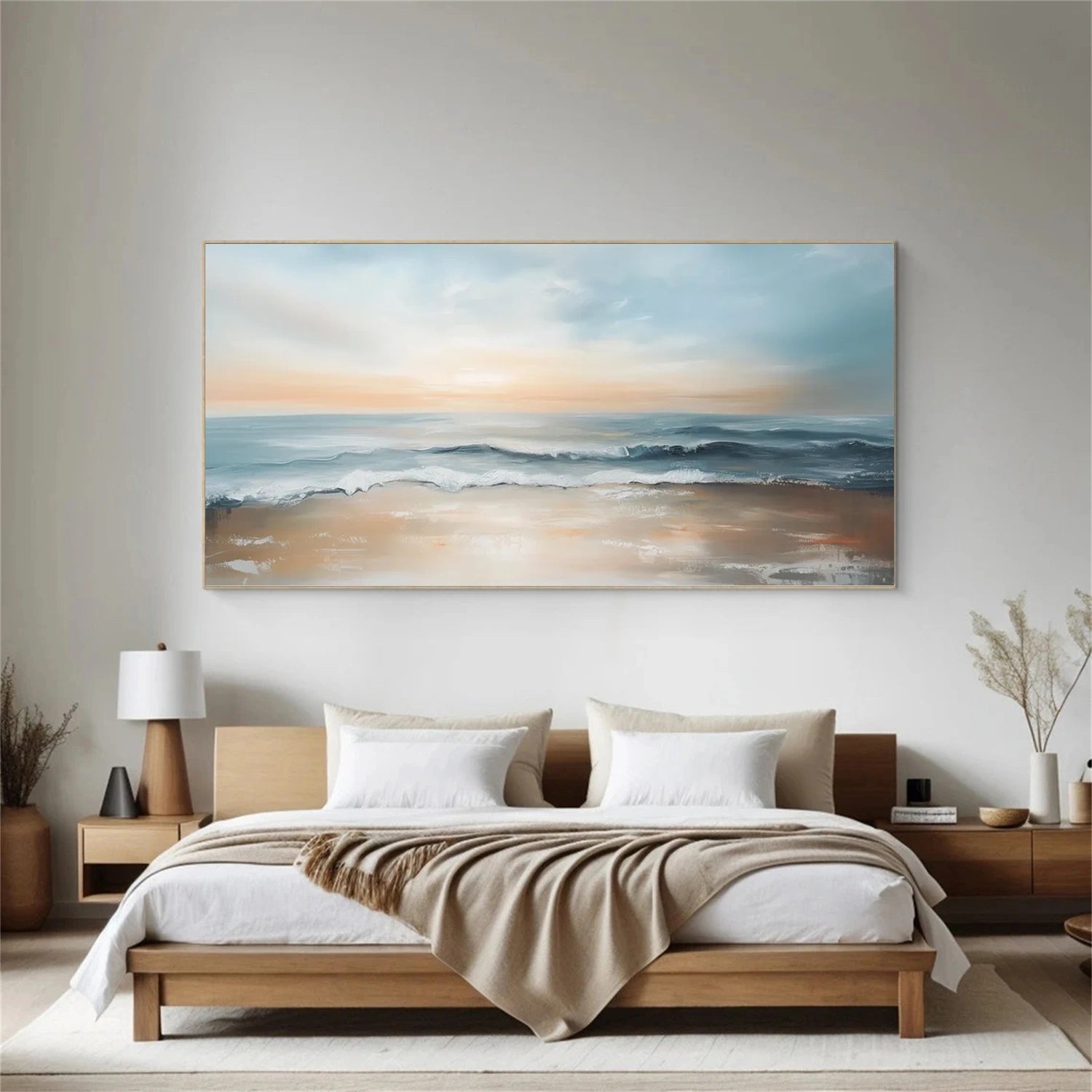 Gentle Dawn Shore Seascape Painting