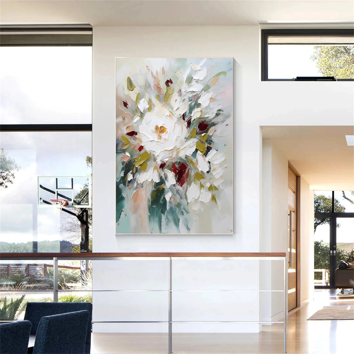 Ivory Bloom Poetic Abstract Painting