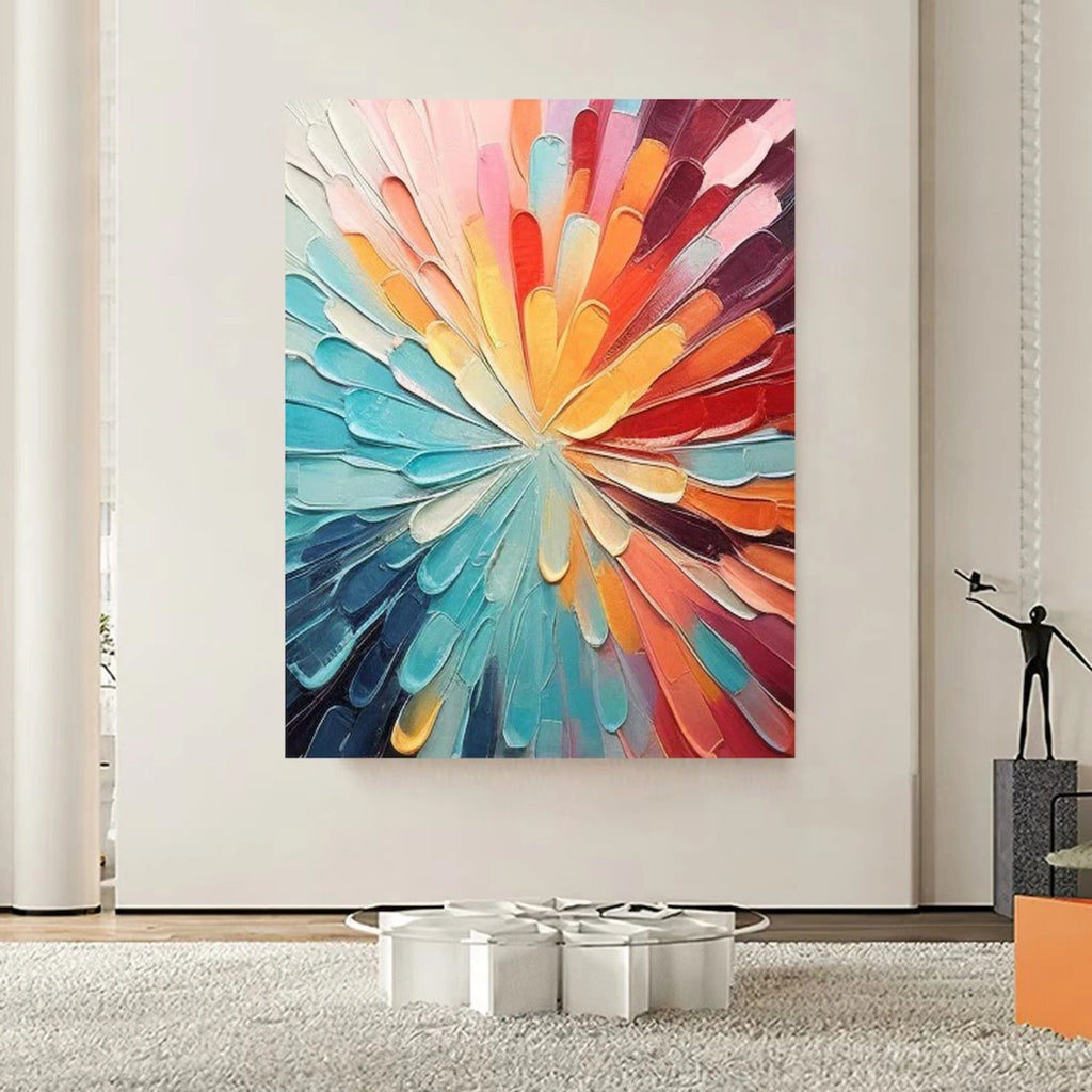 Radiant Prism Bloom Abstract Painting