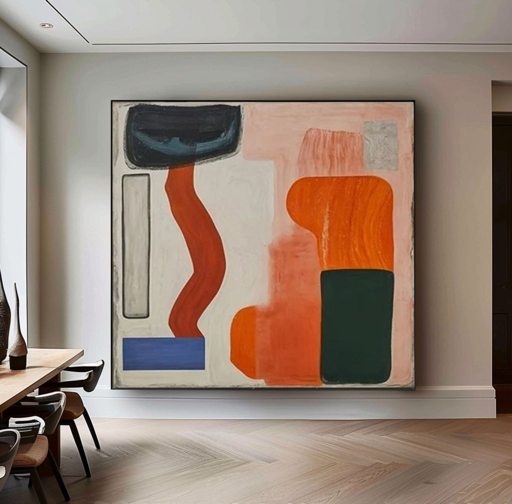 Ember Rhythm Geometric Abstract Painting