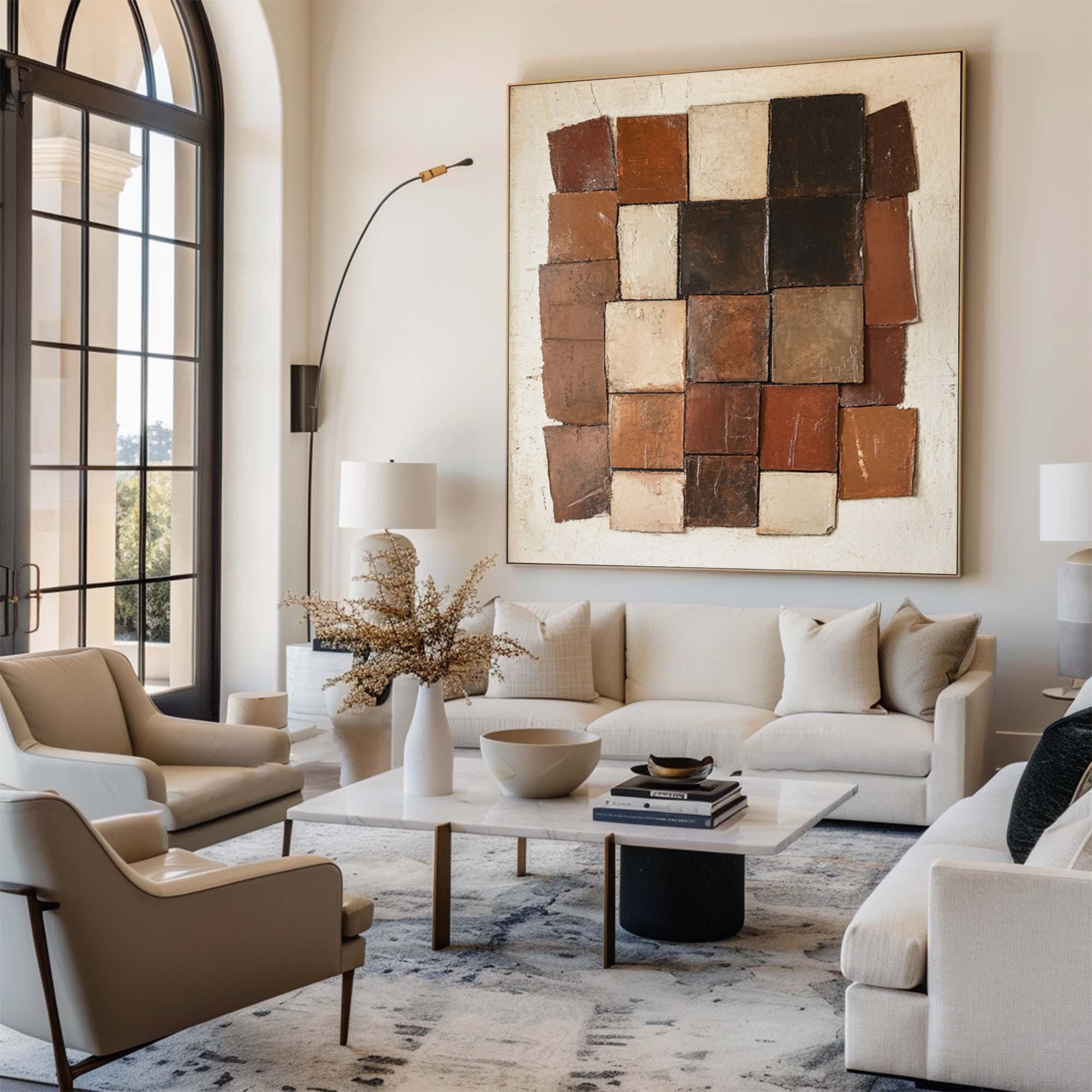 Earthbound Mosaic Abstract Painting