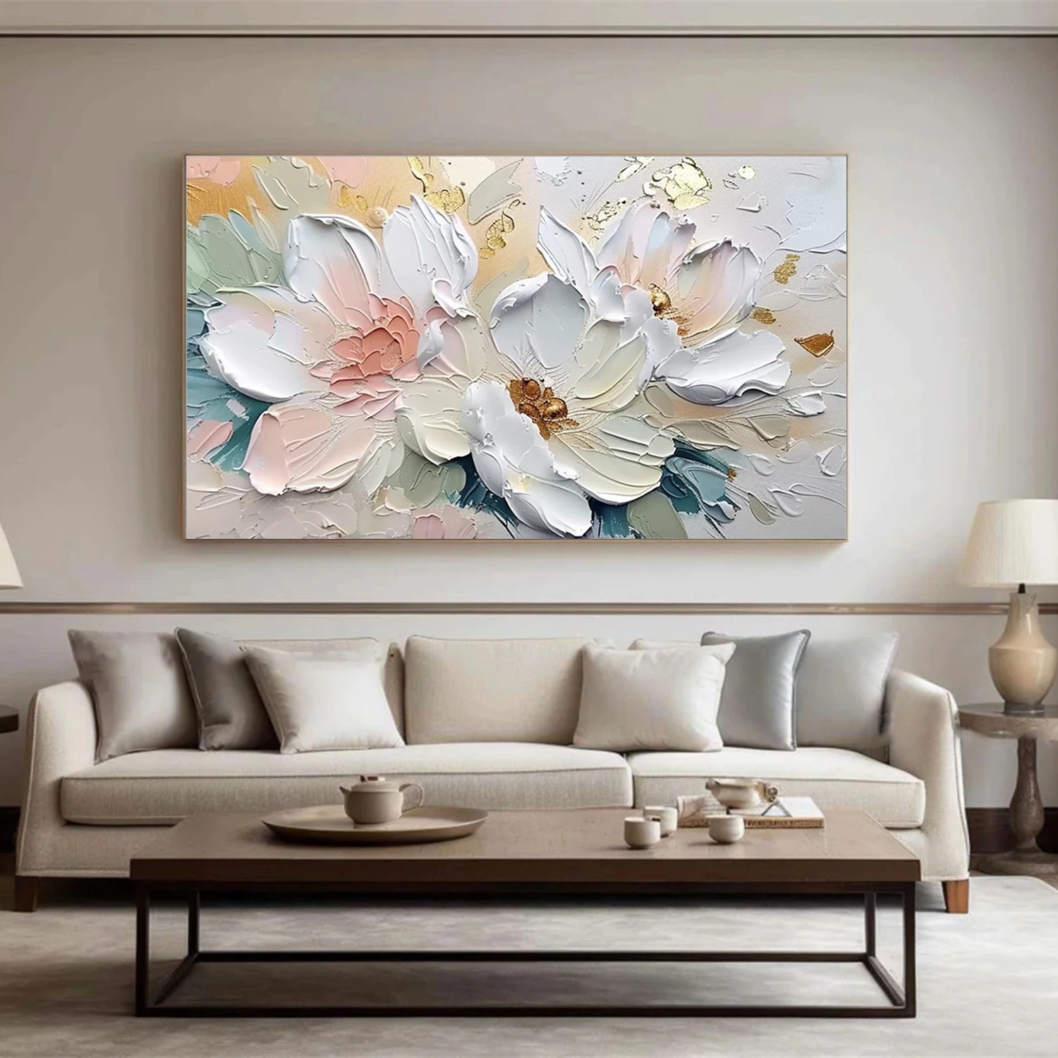 Luminous Petal Harmony Abstract Painting