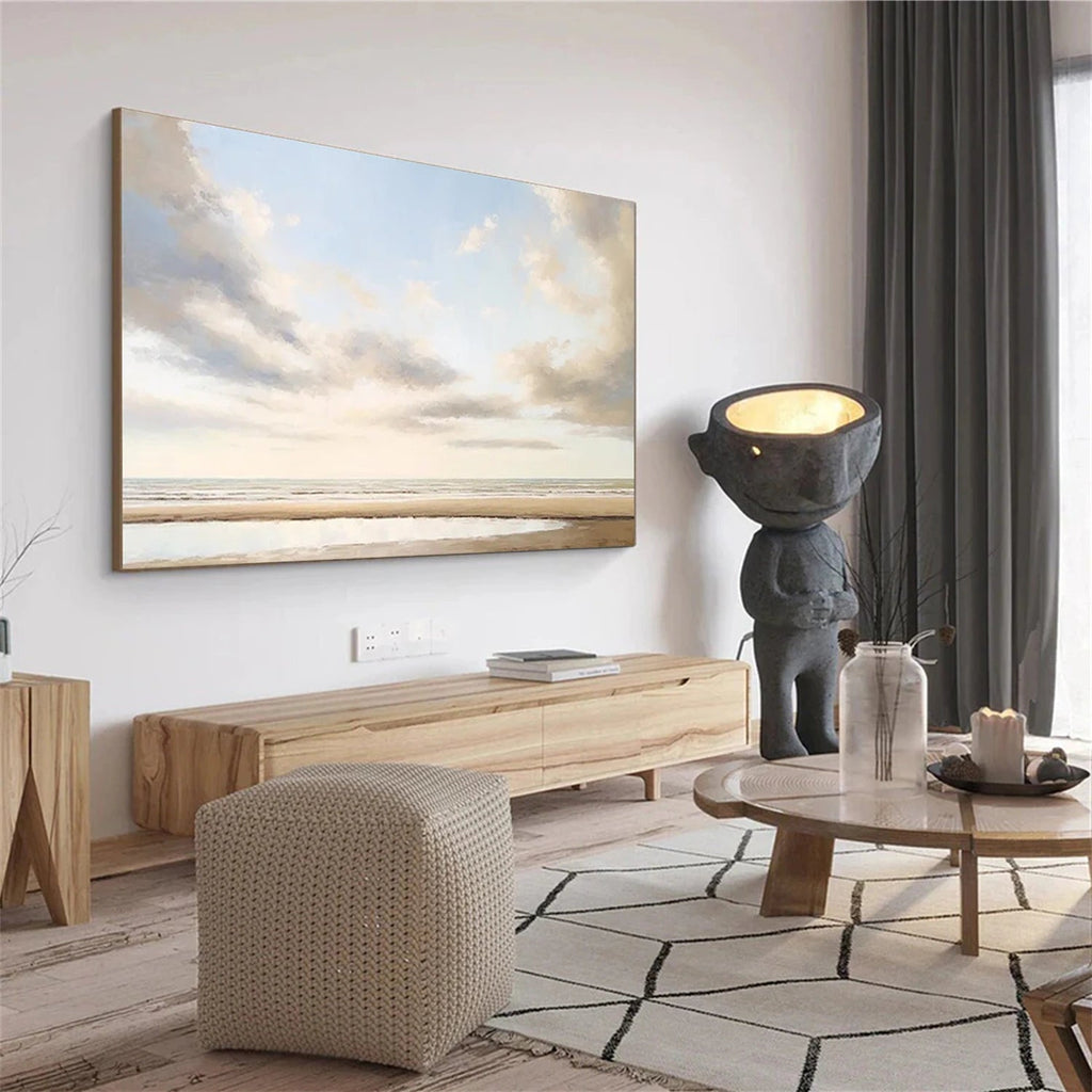 Soft Tide Golden Shore Painting