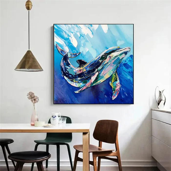 Ocean Dawn Whale Painting