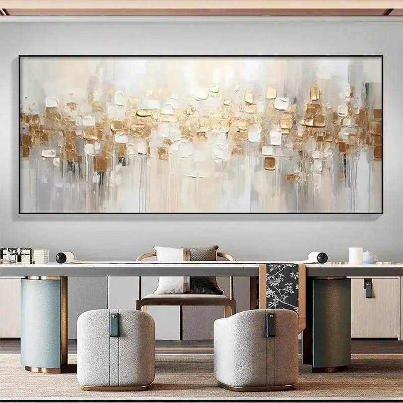 Golden Mirage Abstract Painting