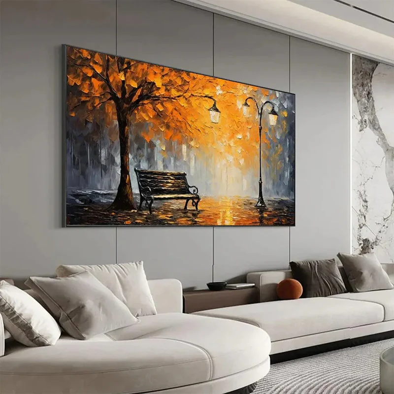 Autumn Park Night Painting