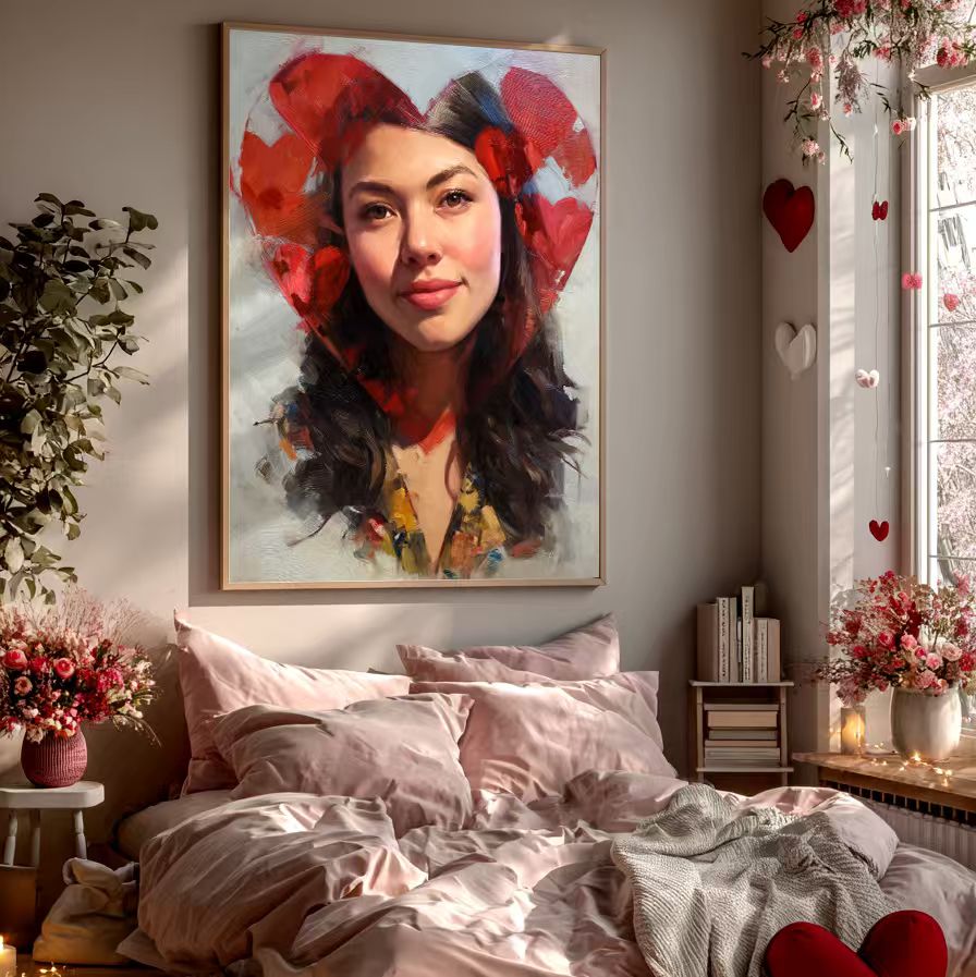 【Valentine's Day Special】Custom Hand-Painted Oil Painting - Free Shipping