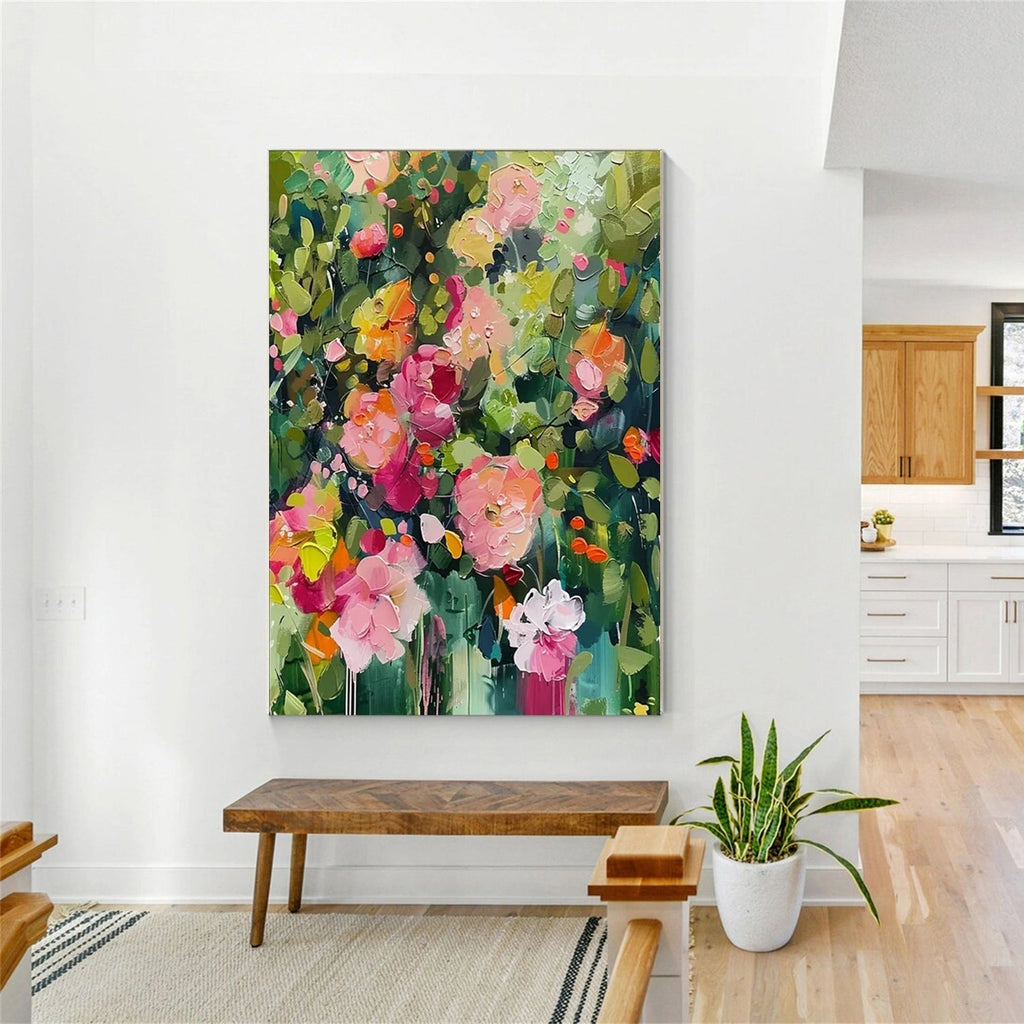 Lush Garden Petals Abstract Painting