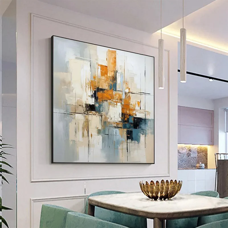 Geometric Abstract Oil Painting