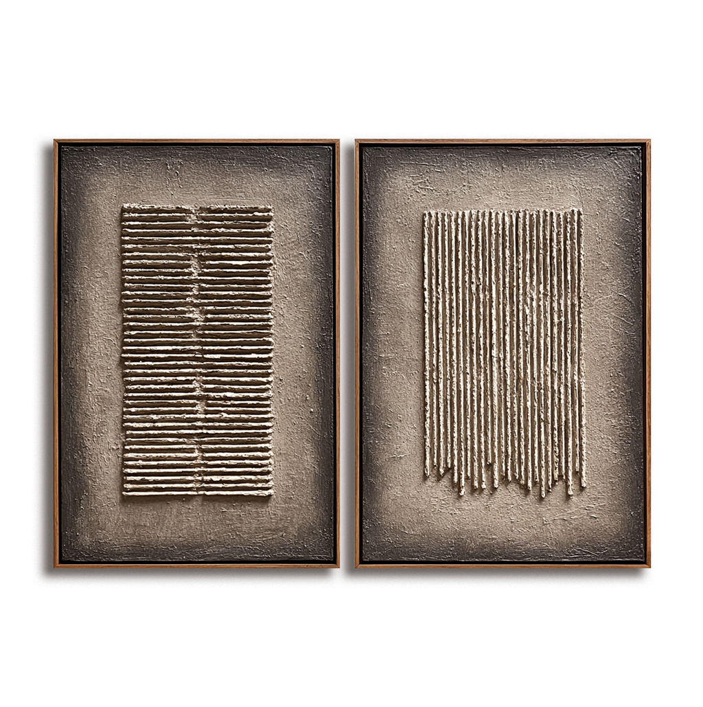 Minimalist Textured Wall Art Set #ART77