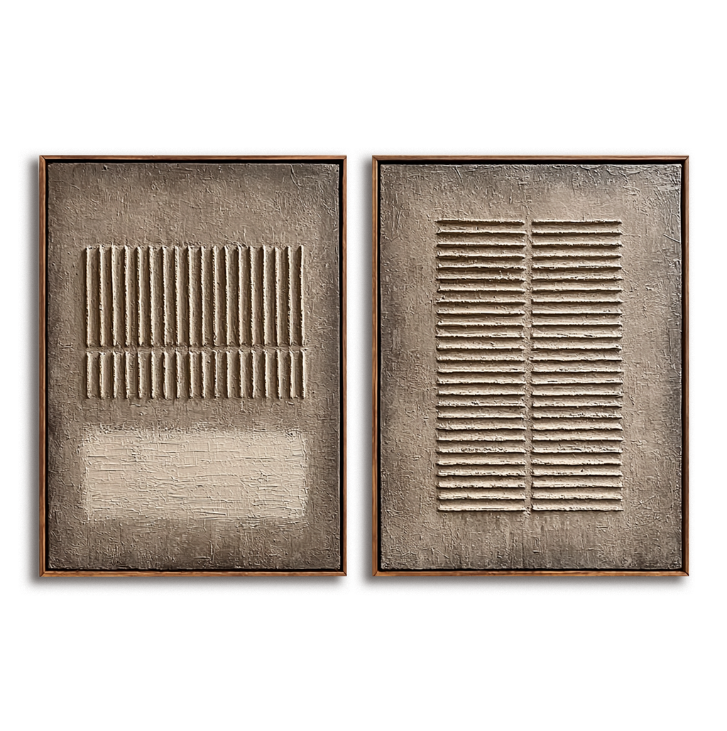 Wabi Sabi Textured Wall Art Set #ART78
