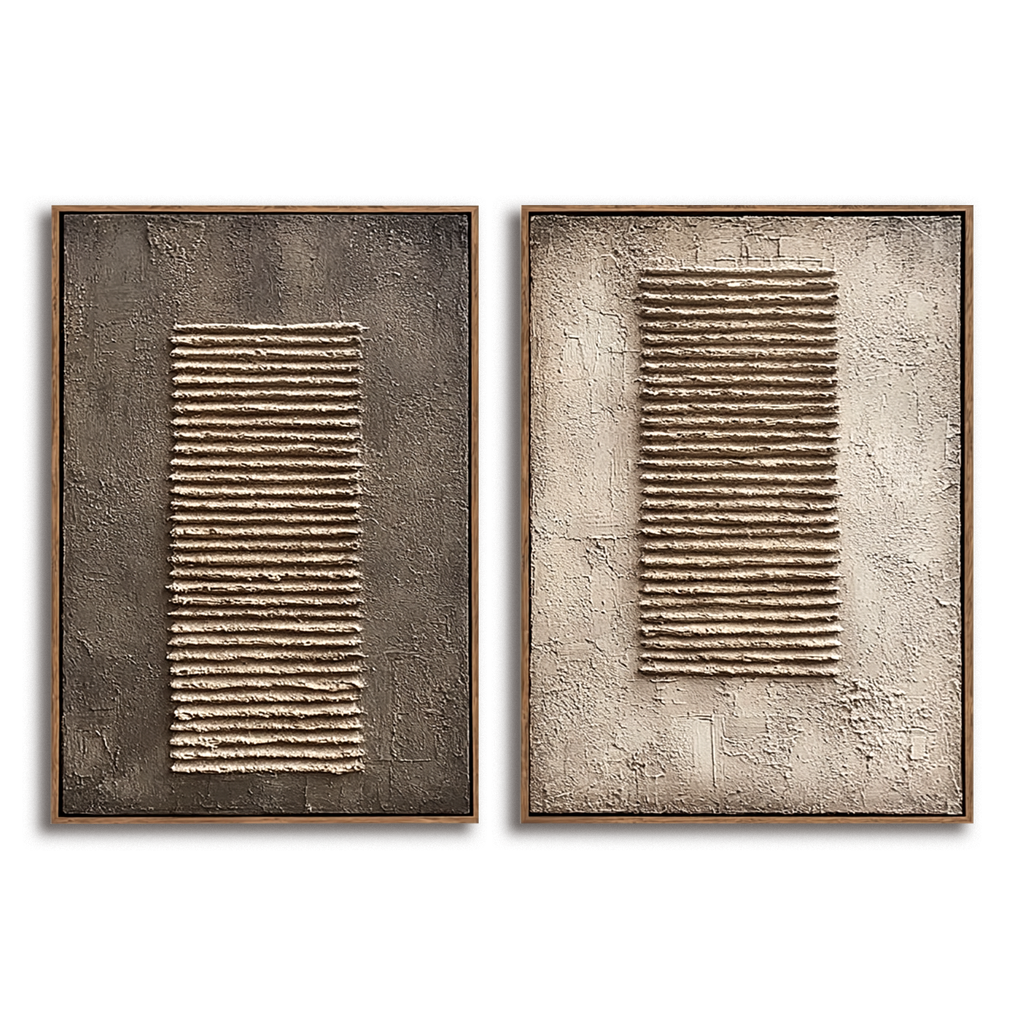 Minimalist Textured Wall Art Set #ART79