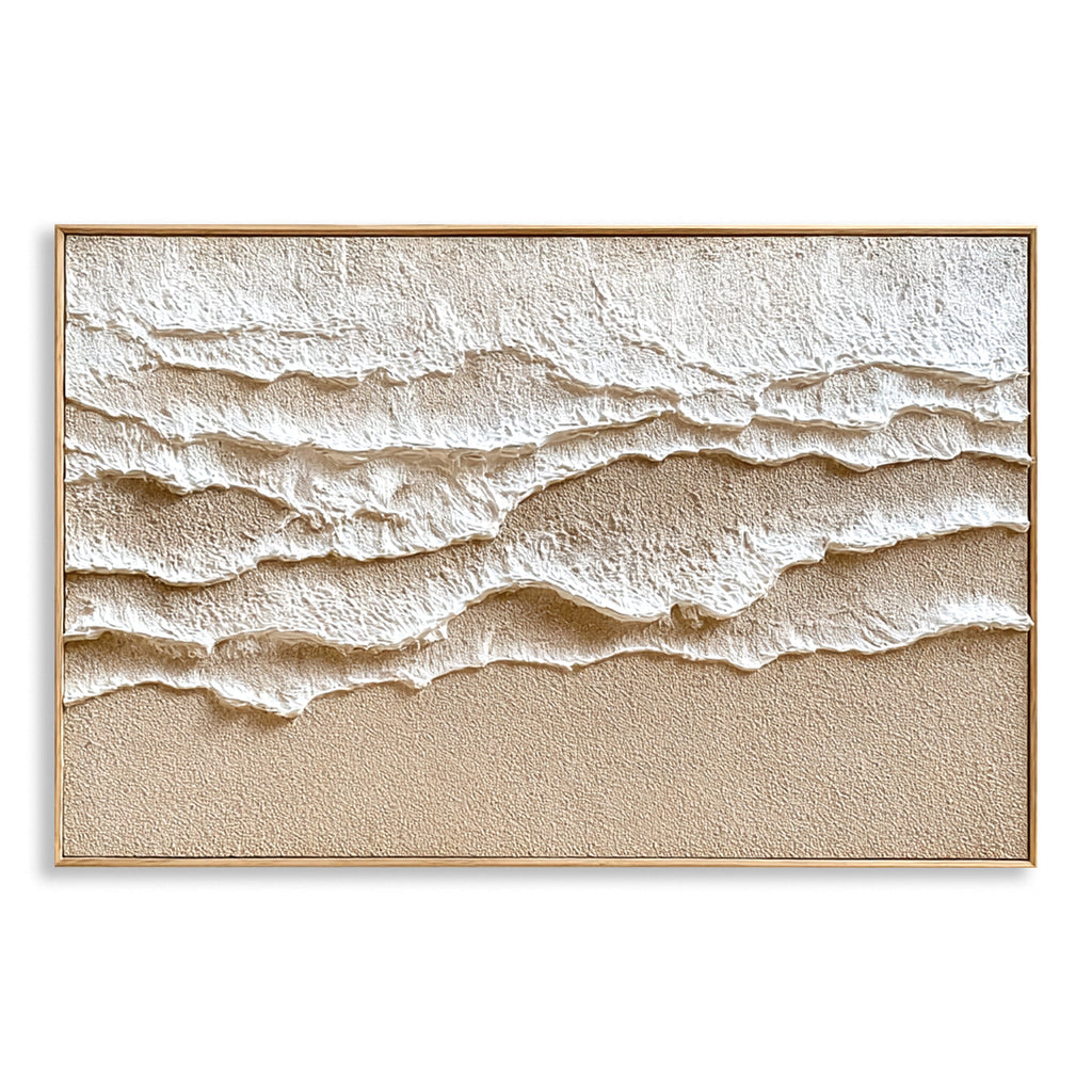 Beige Textured Wave Painting #ART07
