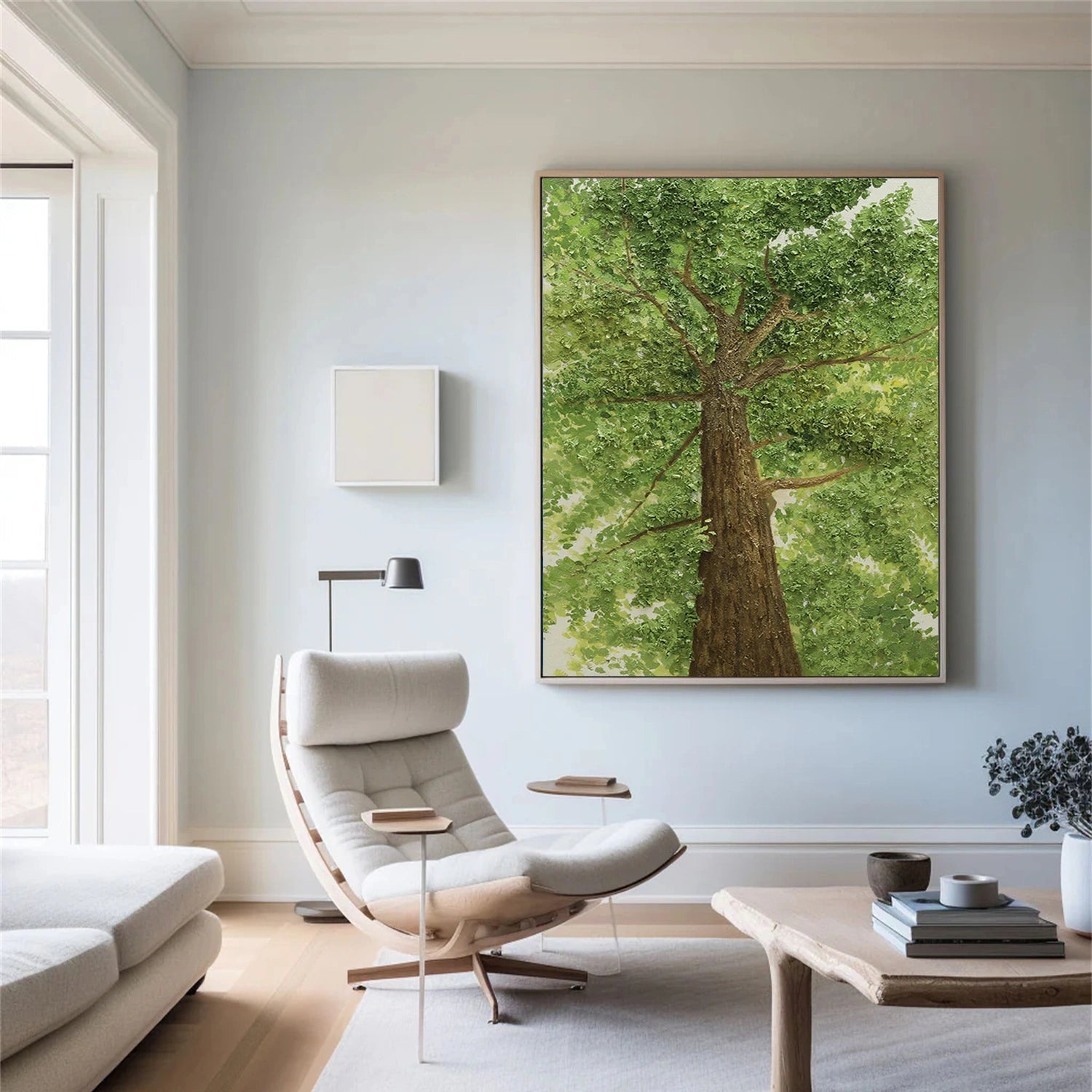 Emerald Canopy Green Tree Abstract Painting