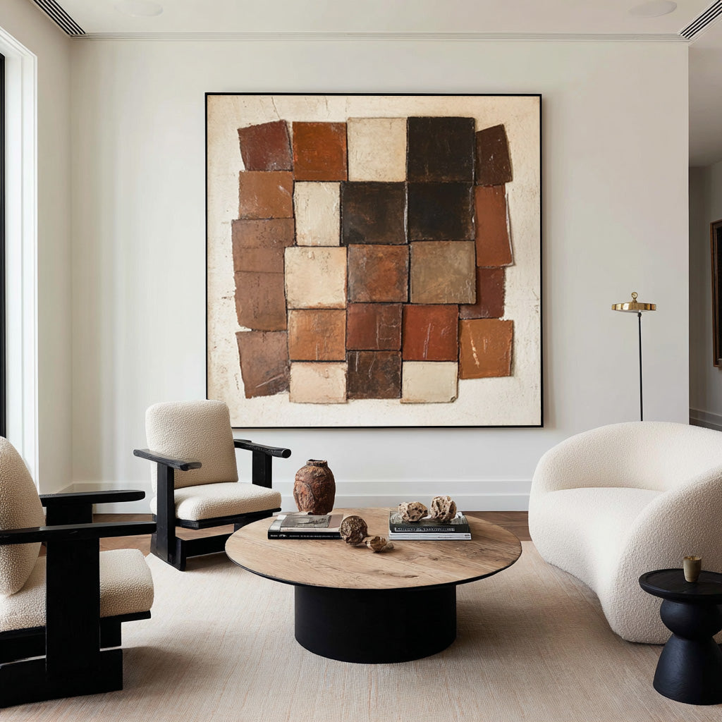 Earthbound Mosaic Abstract Painting