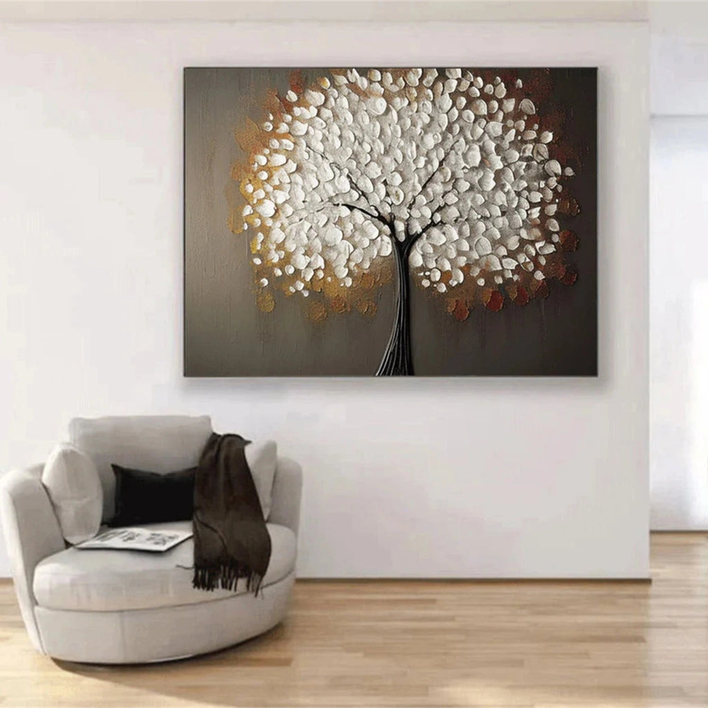 Ivory Canopy Serenity Abstract Painting