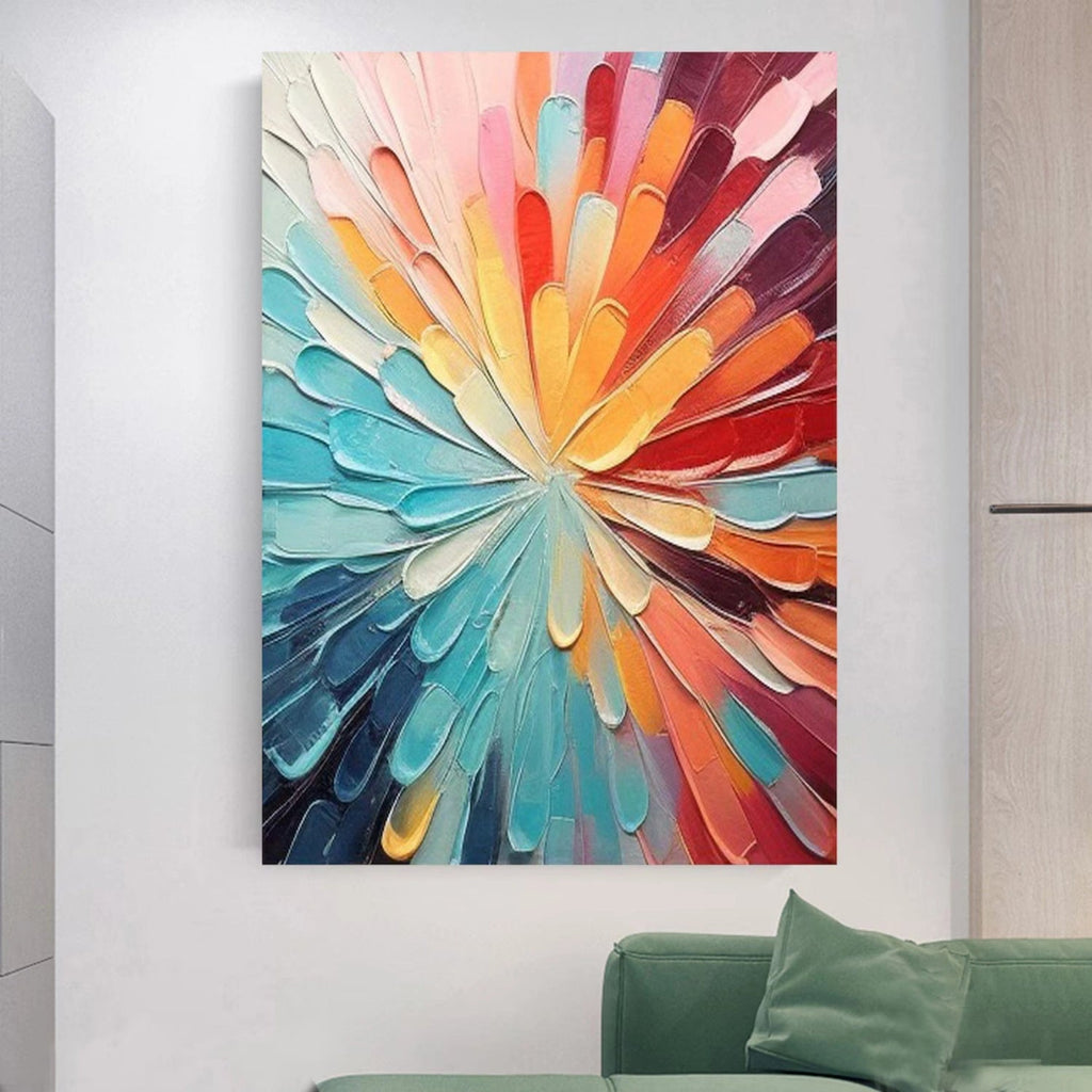 Radiant Prism Bloom Abstract Painting