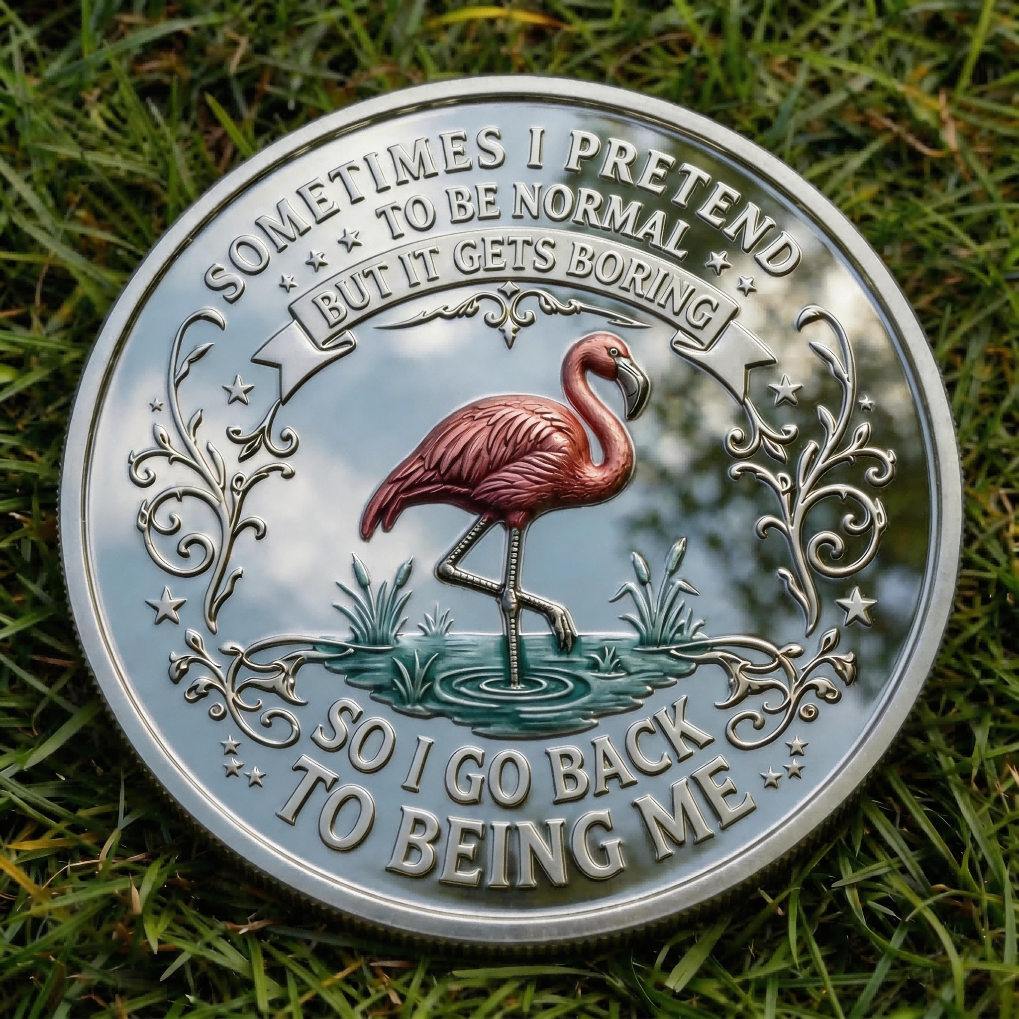 ⚡️Last Day 49% OFF - Being Different Courage Challenge Coin 🪙🦩🖤