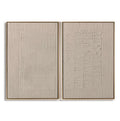 Set of 2 Beige Textured Paintings