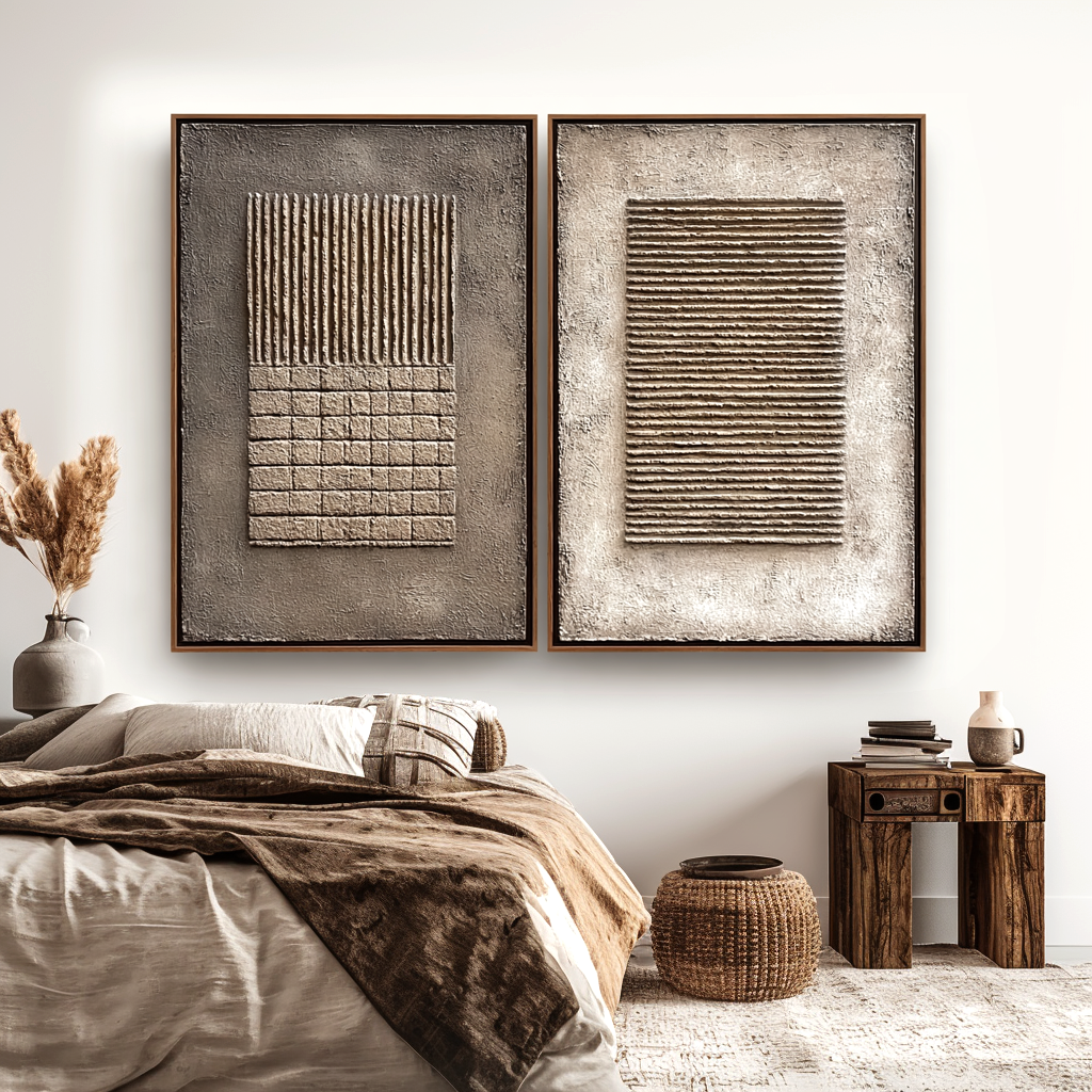 Wabi Sabi Relief Wall Art Set #ART80