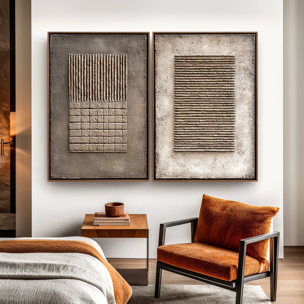 Wabi Sabi Relief Wall Art Set #ART80