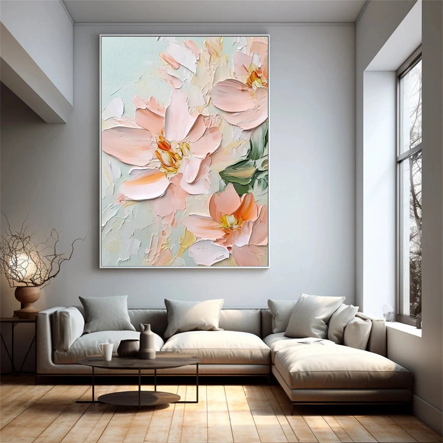 Petal Whisper Blush Floral Painting