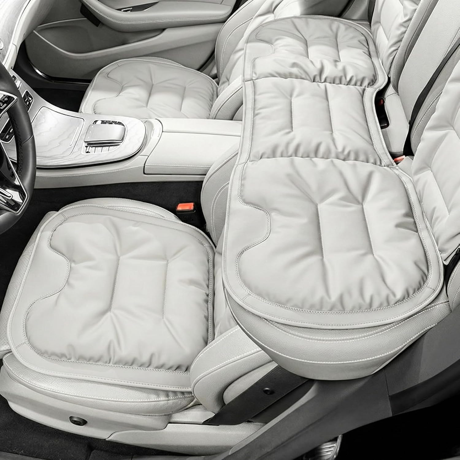 Premium Leather Seat Covers – Skin-Friendly, Stain-Resistant & Easy to Clean. Designed for Front and Rear Seats to Provide Full Coverage and Everyday Protection.（Multiple Brands to Choose From）