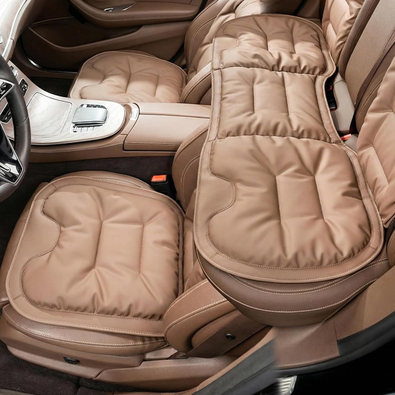 Premium Leather Seat Covers – Skin-Friendly, Stain-Resistant & Easy to Clean. Designed for Front and Rear Seats to Provide Full Coverage and Everyday Protection.（Multiple Brands to Choose From）