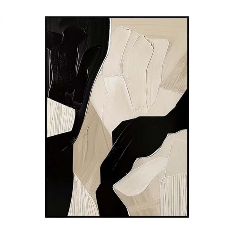 Shadow and Form: A Bold Minimalist Abstract Wall Art for a Modern Space