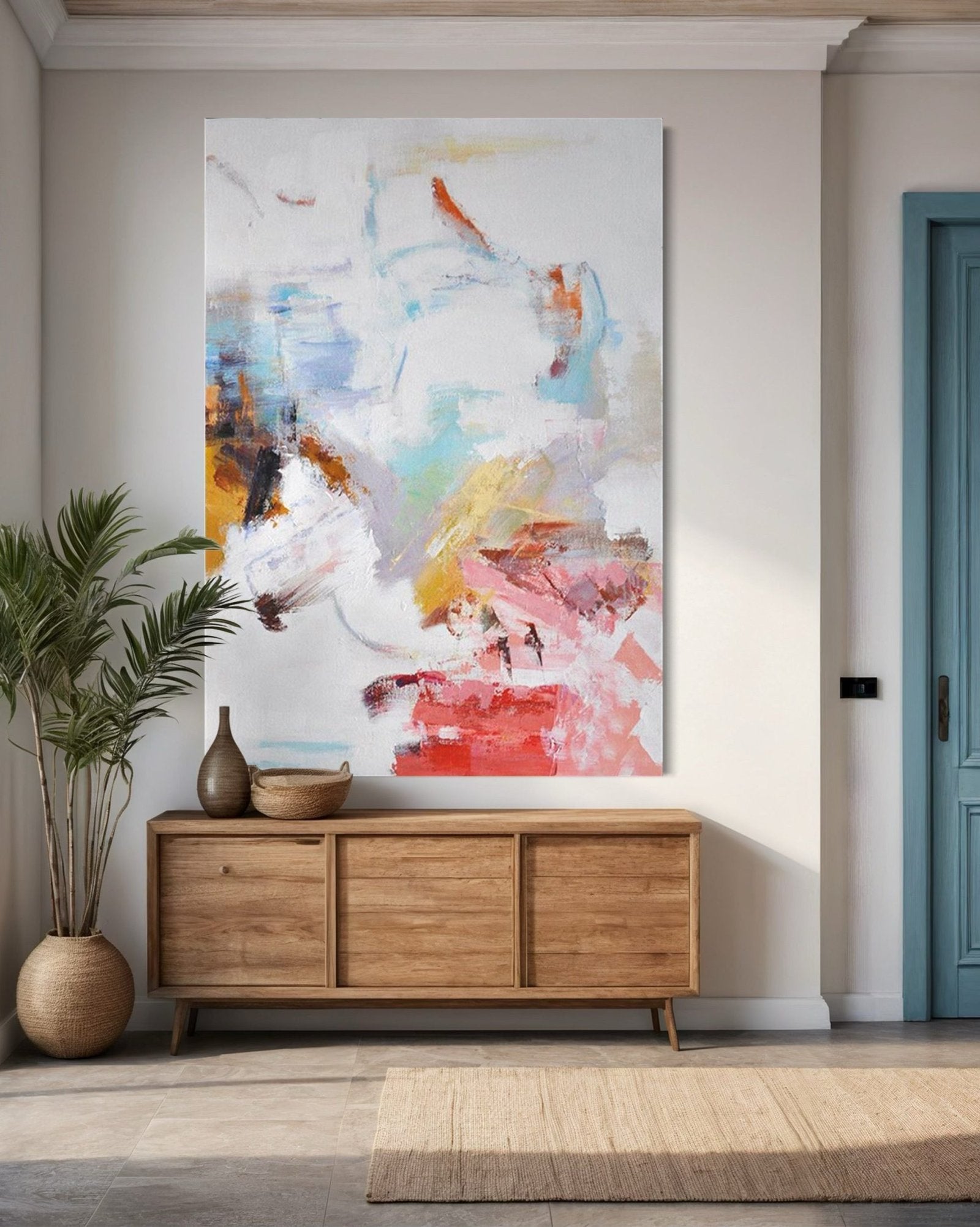 Fleeting Joy: A Vibrant Contemporary Abstract Canvas Painting