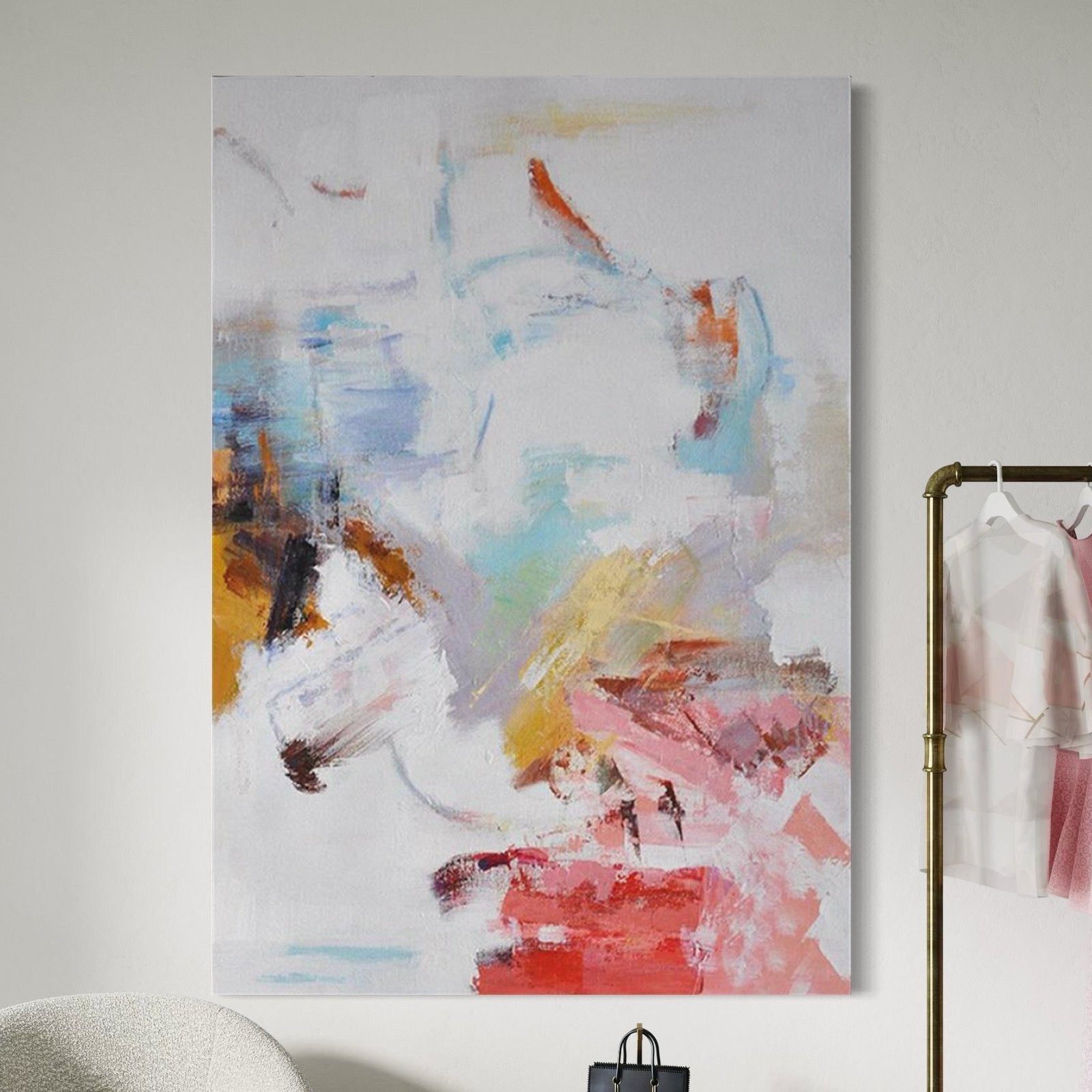 Fleeting Joy: A Vibrant Contemporary Abstract Canvas Painting