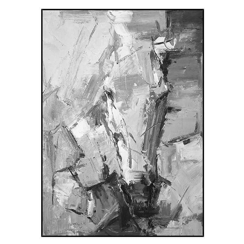 Monochrome Majesty: A Powerful Contemporary Horse Canvas Painting