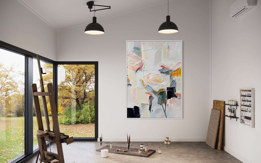 First Blush: A Sophisticated Contemporary Abstract Canvas Painting