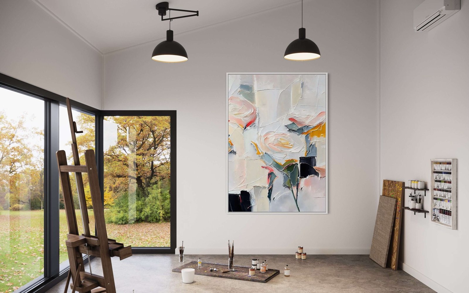 First Blush: A Sophisticated Contemporary Abstract Canvas Painting