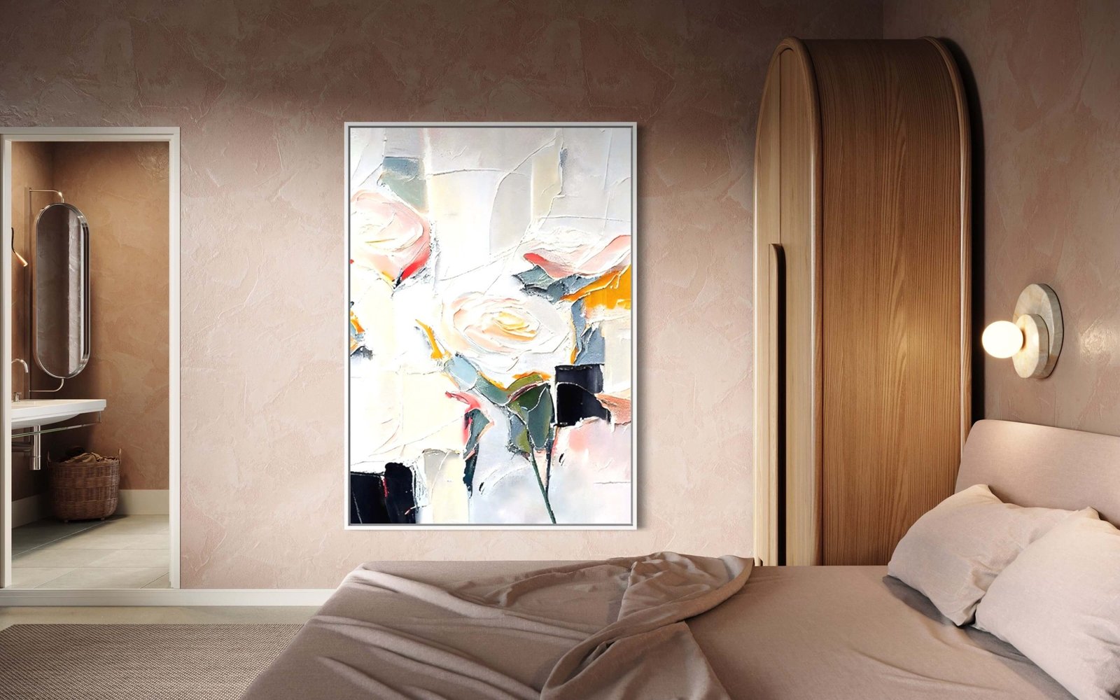 First Blush: A Sophisticated Contemporary Abstract Canvas Painting