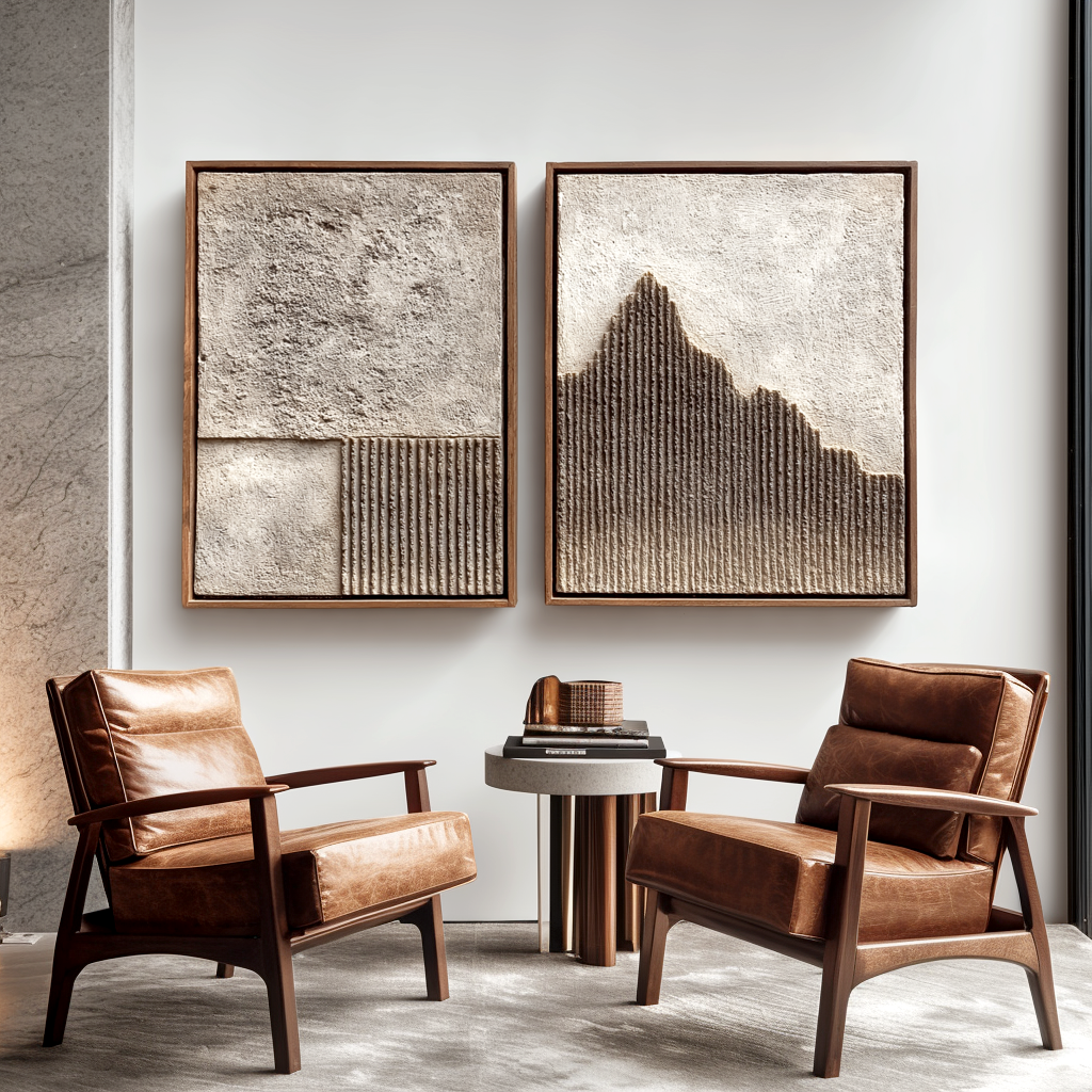 Wabi Sabi Textured Wall Art Set #ART83