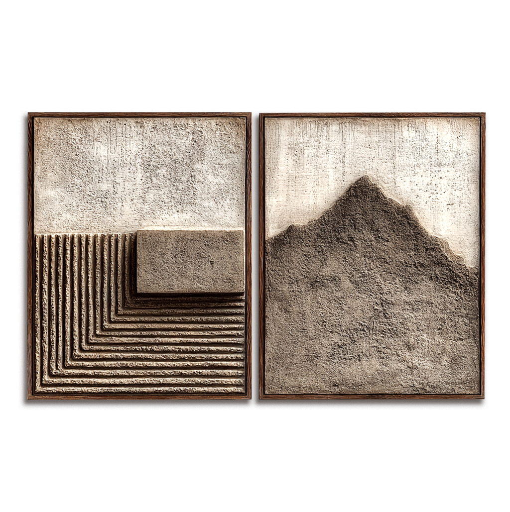 Wabi Sabi Textured Wall Art Set #ART84